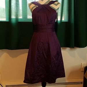 David's Bridal Purple Knee Length Dress